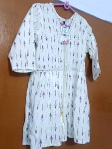 Printed Mirrorwork Tunic Dress