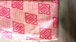 Pink Italian Crepe Silk Saree