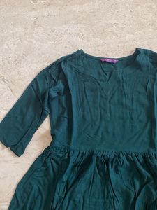 Dark Green Kurta Set 3 Piece