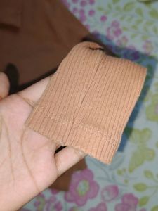 Full sleve brown crop top (xxs to xs)