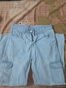 Light Blue Cargo Jeans