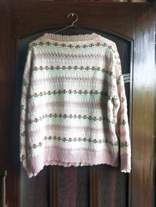 URBANIC Floral Knit Cardigan