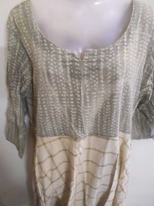 xxl Elegant green &amp; Beige Full Flared Anarkali