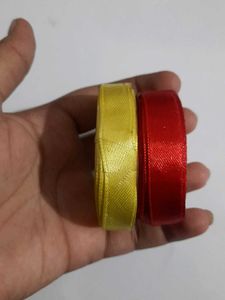 Ribbon on red and yellow colour..