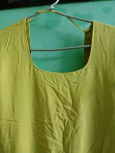 Lemon Yellow Good Designed And Stiched Kurta