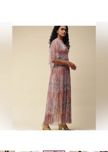 Label Ritu KumarPink Printed Maxi Dress
