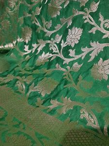 Green Banarasi Silk Dupatta