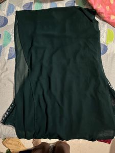 Elegant Green Floral Party Frock