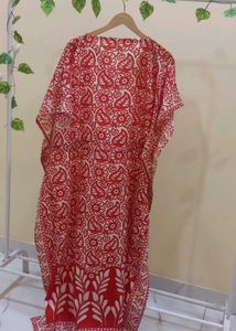 Red Printed Kaftan