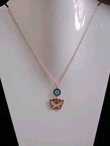 EVIL EYE BUTTERFLY NECKLACE 2 Side locket