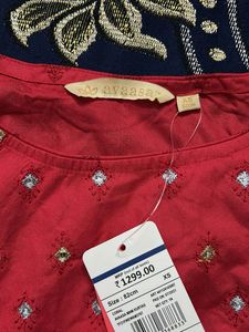 Red Embroidered Kurta Dress