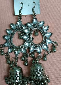 Silver Jhumka Earrings