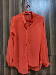 Chic Orange Blouse