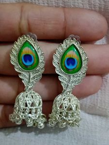 Peacock Jhumka Earrings