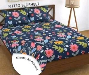 Floral Bedding Set( elastic fitted