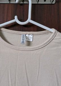H&amp;M Light Pink Ribbed Top