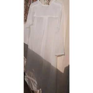 White Color High Low Shirt