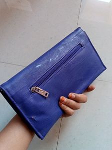 Attractive Blue Sling Bag With Chain