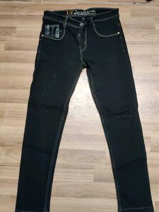 LV Jeans Black Denim Pants