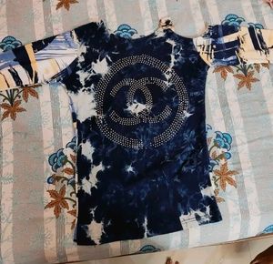 Tie Dye Embellished Top