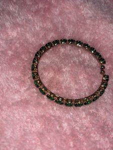 Green Emerald Diamond Bracelet