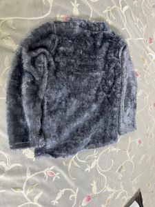 Fur Sweat top Grey Shing Colour