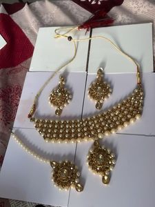 Elegant Gold & Pearl Jewelry Set