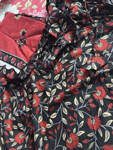 Pure Cotton Anarkali Kurti Plazo And Duppata
