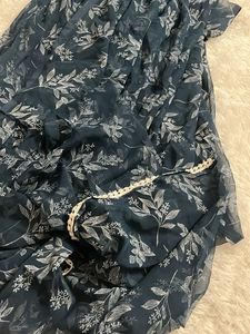 Blue Georgette Saree