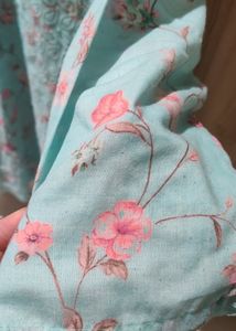 Light Green Floral Embroidered Top - Xxl