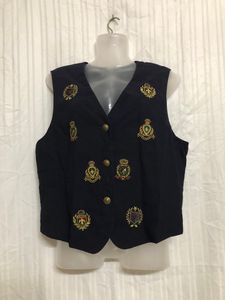 Liz Claiborne Blue Waistcoat