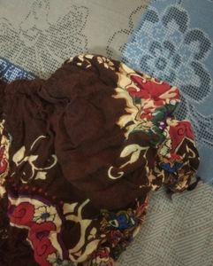 Brown Stretchable Crop Top