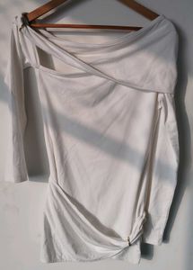 White One-Shoulder bodycon dress 🤍🫣