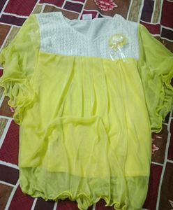 Cute Yellow Party Top
