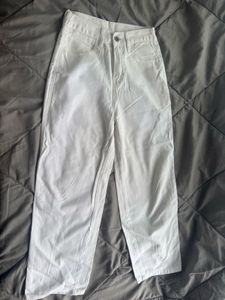White Straight Leg Jeans