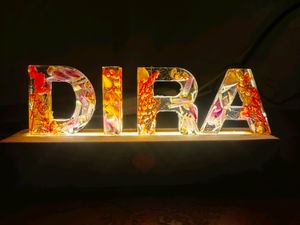 Resin lED Wooden Alphabet Stand