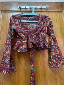 A Cropped Peplum Style Top