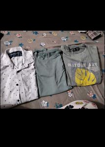Combo Of 2 Tshirt Or 1 Shirt Used Multiple Times