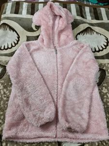 Baby Pink Winter Jacket For Women