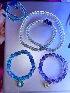 Beaded Bracelet Set with Earrings and Necklace