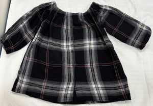 Plaid Off-Shoulder Top