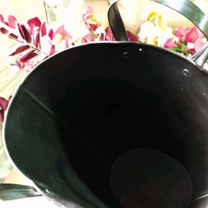 Metal Bucket Hand Painted