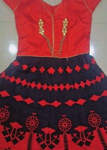 Red &amp; Black Ethnic gown