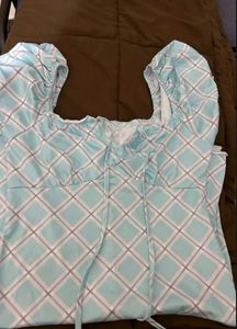 Mint Checkered  Mini dress