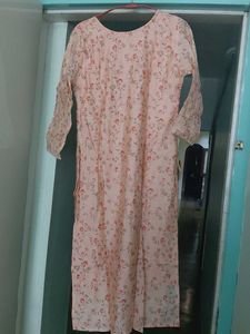 A Festive Look Peach Kurti