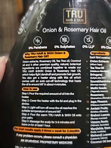 Tru Hair Skin Onion &amp; Rosemary Hairoil