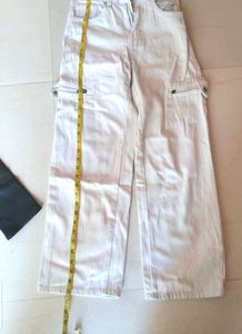 White Cut Out Jeans