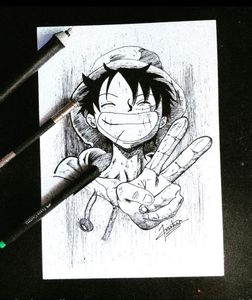 250₹ Luffy One Piece Drawing Sketch