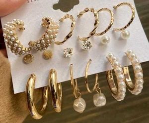 round hoop earrings set