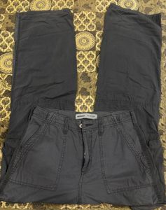 Y2k Grey Dual Tonned Baggy Cargo